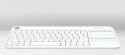 Logitech K400 Plus Klawiatura z gładzikiem, bezprzewodowa, NL, 380 g, port USB, biała