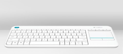 Logitech K400 Plus Klawiatura z gładzikiem, bezprzewodowa, NL, 380 g, port USB, biała Logitech K400 Plus Klawiatura z gładzikiem, bezprzewodowa, NL, 380 g, port USB, biała