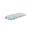 Corsair K70 PRO MINI, klawiatura gamingowa, oświetlenie LED RGB, NA, biała, Wireless/Wired, CHERRY MX Red