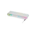 Corsair K70 PRO MINI, klawiatura gamingowa, oświetlenie LED RGB, NA, biała, Wireless/Wired, CHERRY MX Red