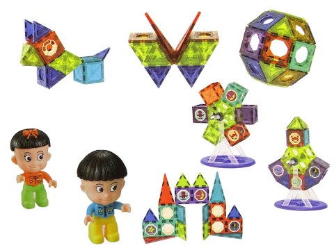 Klocki Magnetyczne Budowle 3D Diabelski Młyn Karuzela 71 Elementów Klocki Magnetyczne Budowle 3D Diabelski Młyn Karuzela 71 Elementów