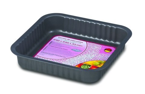 Forma blacha do pieczenia zapiekanek, tarty, pizzy 24cm x 24cm szara Forma blacha do pieczenia zapiekanek, tarty, pizzy 24cm x 24cm szara