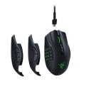 Razer Gaming Mouse Naga Pro RGB LED light, połączenie bezprzewodowe, mysz optyczna, czarna, odbiornik USB 2,4 GHz, Bluetooth