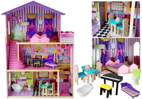 Domek Drewniany Stella Trzy Piętra Balkon Winda 126 cm Domek Drewniany Stella Trzy Piętra Balkon Winda 126 cm