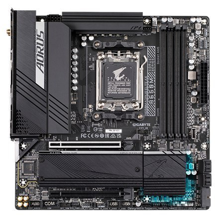 Gigabyte B650M AORUS ELITE AX 1.0 M/B Rodzina procesorów AMD, Gniazdo procesora AM5, DDR5 DIMM, Gniazda pamięci 4, Obsługiwane i Gigabyte B650M AORUS ELITE AX 1.0 M/B Rodzina procesorów AMD, Gniazdo procesora AM5, DDR5 DIMM, Gniazda pamięci 4, Obsługiwane i