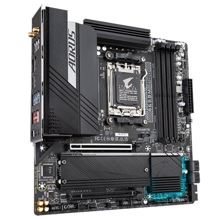Gigabyte B650M AORUS ELITE AX 1.0 M/B Rodzina procesorów AMD, Gniazdo procesora AM5, DDR5 DIMM, Gniazda pamięci 4, Obsługiwane i Gigabyte B650M AORUS ELITE AX 1.0 M/B Rodzina procesorów AMD, Gniazdo procesora AM5, DDR5 DIMM, Gniazda pamięci 4, Obsługiwane i