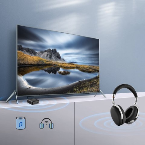 2w1 Nadajnik + odbiornik transmiter Bluetooth 5.0 do muzyki czarny 2w1 Nadajnik + odbiornik transmiter Bluetooth 5.0 do muzyki czarny