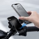 Rowerowy uchwyt na smartfon telefon z ładowarka solarną panelem słonecznym czarny