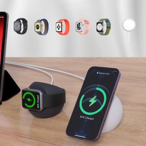 Uchwyt podstawka na ładowarkę indukcyjną stojak na telefon MagSafe różowy Uchwyt podstawka na ładowarkę indukcyjną stojak na telefon MagSafe różowy