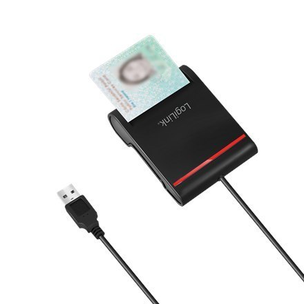 Czytnik kart Logilink USB 2.0, do smart ID CR0047 Czarny Czytnik kart Logilink USB 2.0, do smart ID CR0047 Czarny