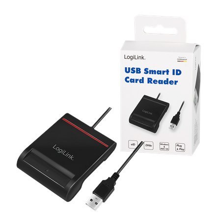 Czytnik kart Logilink USB 2.0, do smart ID CR0047 Czarny Czytnik kart Logilink USB 2.0, do smart ID CR0047 Czarny