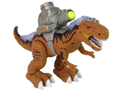 Dinozaur z Katapultą Chodzi Strzela Brązowy Dinozaur z Katapultą Chodzi Strzela Brązowy