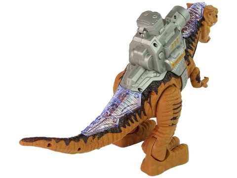 Dinozaur z Katapultą Chodzi Strzela Brązowy Dinozaur z Katapultą Chodzi Strzela Brązowy