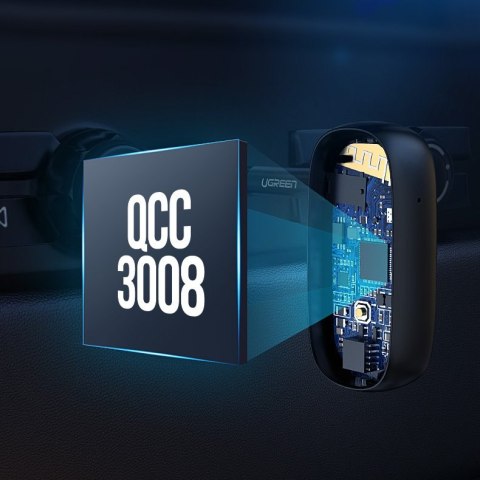 Odbiornik dźwięku do słuchawek Bluetooth 5.0 audio AUX aptX, aptX LL mini jack czarny Odbiornik dźwięku do słuchawek Bluetooth 5.0 audio AUX aptX, aptX LL mini jack czarny