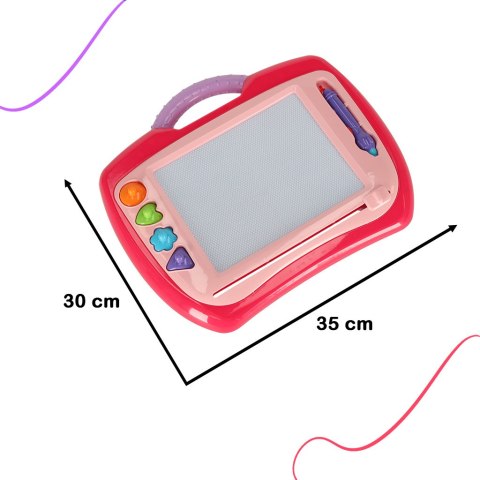 Tablica tablet do rysowania znikopis stempelki różowy Tablica tablet do rysowania znikopis stempelki różowy