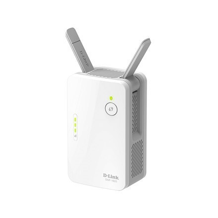 D-Link AC1300 Wi-Fi Range Extender DAP-1620 802.11ac, 400+867 Mbit/s, 10/100/1000 Mbit/s, porty Ethernet LAN (RJ-45) 1, MU-MiMO D-Link AC1300 Wi-Fi Range Extender DAP-1620 802.11ac, 400+867 Mbit/s, 10/100/1000 Mbit/s, porty Ethernet LAN (RJ-45) 1, MU-MiMO