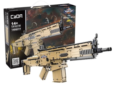 Karabin 17S Assault Rifle Khaki z Klocków 1406 Elementów CADA 76 cm Karabin 17S Assault Rifle Khaki z Klocków 1406 Elementów CADA 76 cm