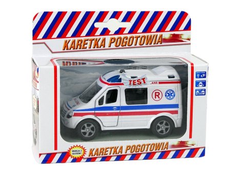 Metalowe Autko Van Pogotowie Ambulans Syreny Alarmowe HKG089 Metalowe Autko Van Pogotowie Ambulans Syreny Alarmowe HKG089