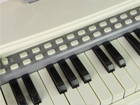 Elektryczne Pianinko Organy Białe z Krzesłem 25 Klawiszy Elektryczne Pianinko Organy Białe z Krzesłem 25 Klawiszy
