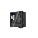 Deepcool Micro-ATX CASE CC360 Czarny, Mini-ITX / Micro-ATX, 4, Zasilacz w zestawie Nie, 1x USB3.0, 1x USB2.0, 1x Audio, ABS+SPCC