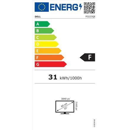 Monitor LCD Dell P3223QE 31,5 ", IPS, 4H UHD, 3840 x 2160, 16:9, 8 ms, 350 cd/m², biały, 60 Hz, porty HDMI ilość 1 szt. Monitor LCD Dell P3223QE 31,5 ", IPS, 4H UHD, 3840 x 2160, 16:9, 8 ms, 350 cd/m², biały, 60 Hz, porty HDMI ilość 1 szt.