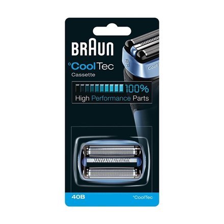 Braun CoolTec Combi Pack Kaseta wymienna głowica 40B Niebieski, Liczba głowic/ostrzy golarki 1 Braun CoolTec Combi Pack Kaseta wymienna głowica 40B Niebieski, Liczba głowic/ostrzy golarki 1