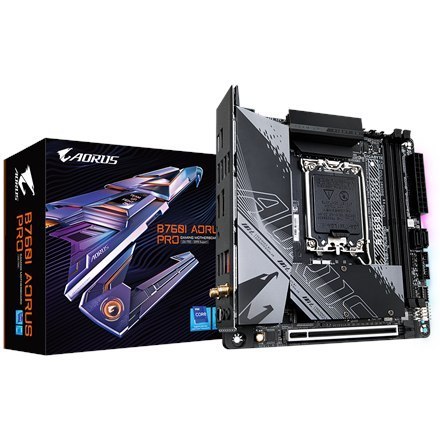 Gigabyte B760I AORUS PRO 1.0 Rodzina procesorów Intel, Gniazdo procesora LGA1700, DDR5 DIMM, Gniazda pamięci 2, Obsługiwane inte Gigabyte B760I AORUS PRO 1.0 Rodzina procesorów Intel, Gniazdo procesora LGA1700, DDR5 DIMM, Gniazda pamięci 2, Obsługiwane inte