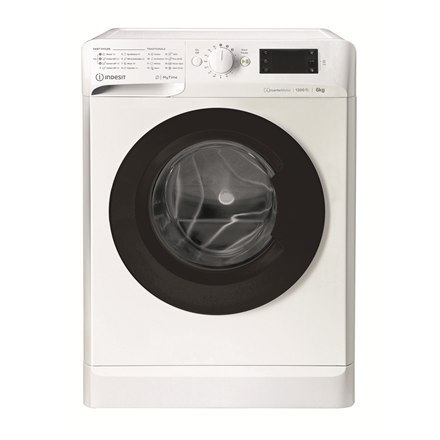 INDESIT Pralka MTWSE 61294 WK EE Klasa efektywności energetycznej C, ładowanie od przodu, pojemność prania 6 kg, 1151 obr./min, INDESIT Pralka MTWSE 61294 WK EE Klasa efektywności energetycznej C, ładowanie od przodu, pojemność prania 6 kg, 1151 obr./min,