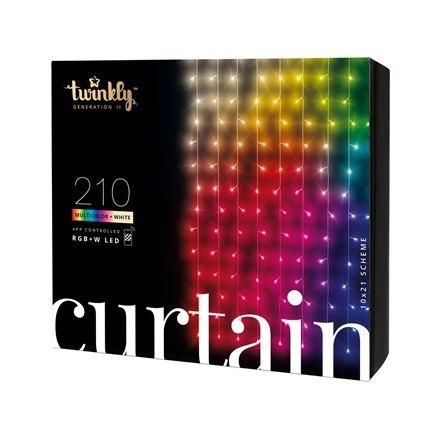 Inteligentne oświetlenie LED Twinkly Curtain 210 RGBW 1,5 x 2,1 m Inteligentne oświetlenie LED Twinkly Curtain 210 RGBW 1,5 x 2,1 m