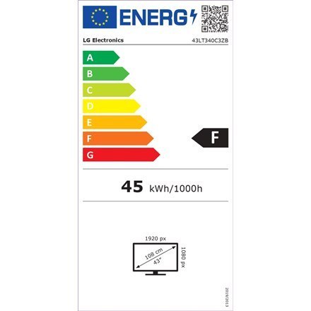 LG 43LT340C3ZB 43" 1920x1080/400cdm2/HDMI, wyjście słuchawkowe, USB, gniazdo CI LG 43LT340C3ZB 43" 1920x1080/400cdm2/HDMI, wyjście słuchawkowe, USB, gniazdo CI