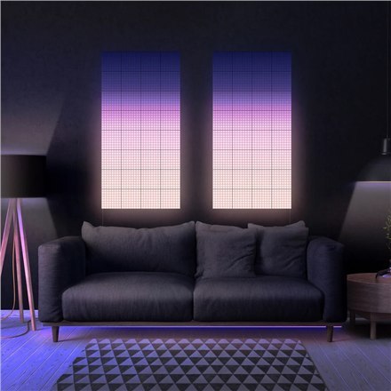 Zestaw startowy inteligentnych paneli LED Twinkly Squares (6 paneli) Zestaw startowy inteligentnych paneli LED Twinkly Squares (6 paneli)