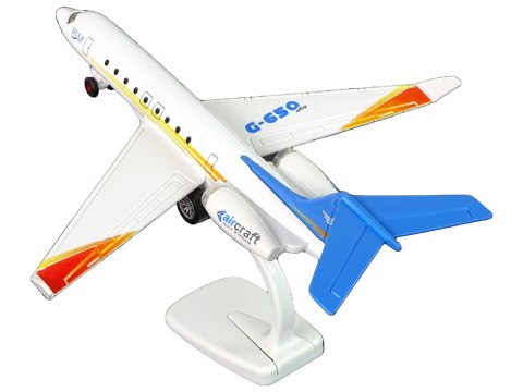 Samolot Pasażerski G-650 Napęd Dźwięk Światła Metalowy Biały Samolot Pasażerski G-650 Napęd Dźwięk Światła Metalowy Biały
