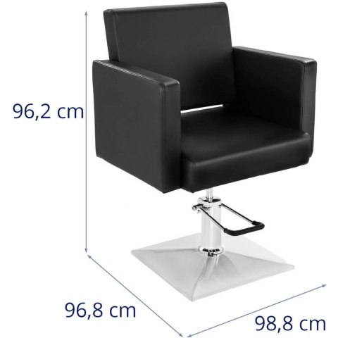 Fotel fryzjerski barberski kosmetyczny z podnóżkiem Physa BEDFORD - czarny Fotel fryzjerski barberski kosmetyczny z podnóżkiem Physa BEDFORD - czarny