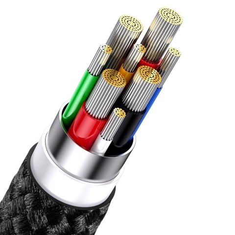 Flash Series II kabel USB-C Iphone Lightning microUSB 100W 1.5m czarny Flash Series II kabel USB-C Iphone Lightning microUSB 100W 1.5m czarny