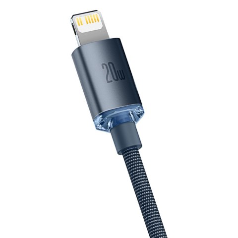 Kabel przewód do szybkiego ładowania i transferu danych USB-C Iphone Lightning 20W 2m czarny Kabel przewód do szybkiego ładowania i transferu danych USB-C Iphone Lightning 20W 2m czarny