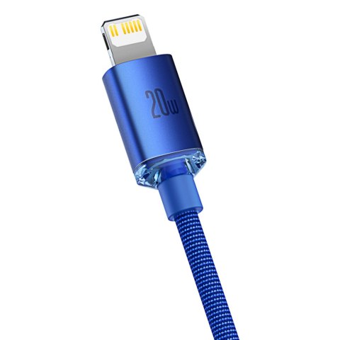 Kabel przewód do szybkiego ładowania i transferu danych USB-C Iphone Lightning 20W 2m niebieski Kabel przewód do szybkiego ładowania i transferu danych USB-C Iphone Lightning 20W 2m niebieski