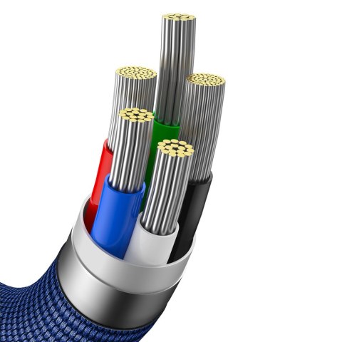 Kabel przewód do szybkiego ładowania i transferu danych USB-C Iphone Lightning 20W 2m niebieski Kabel przewód do szybkiego ładowania i transferu danych USB-C Iphone Lightning 20W 2m niebieski