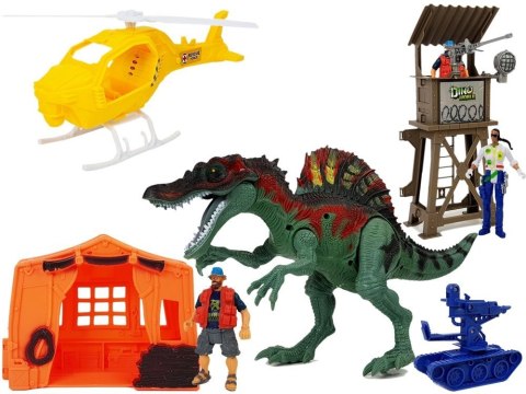 Świat Dinozaurów Zestaw Figurek Ambona Helikopter Namiot Dźwięk Świat Dinozaurów Zestaw Figurek Ambona Helikopter Namiot Dźwięk