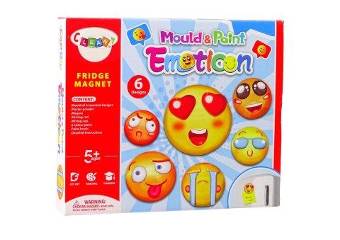 Zestaw DIY Do Malowania Emotikony Buźki Gips Magnesy Zestaw DIY Do Malowania Emotikony Buźki Gips Magnesy