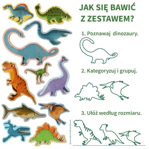 Zestaw Magnesów Wielkie Dinozaury MV 6032-06 Zestaw Magnesów Wielkie Dinozaury MV 6032-06