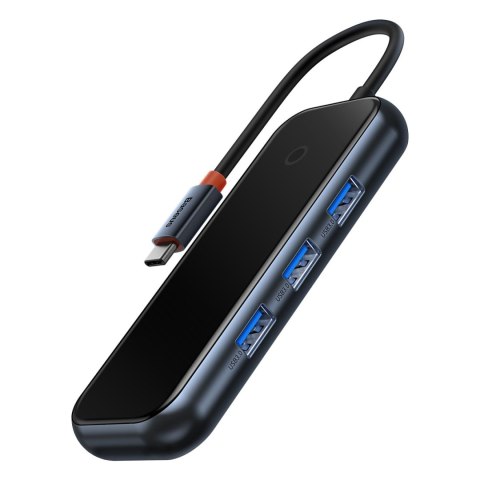 AcmeJoy HUB 4-portowy USB-C 3xUSB 3.0 ciemnoszary AcmeJoy HUB 4-portowy USB-C 3xUSB 3.0 ciemnoszary