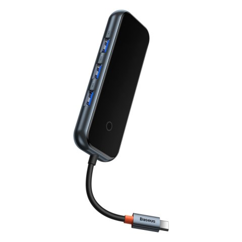 AcmeJoy HUB 4-portowy USB-C 3xUSB 3.0 ciemnoszary AcmeJoy HUB 4-portowy USB-C 3xUSB 3.0 ciemnoszary