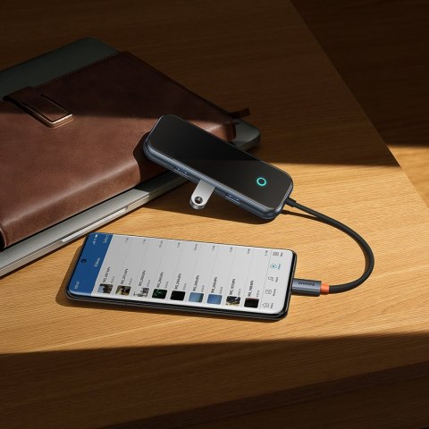 AcmeJoy HUB 4-portowy USB-C 3xUSB 3.0 ciemnoszary AcmeJoy HUB 4-portowy USB-C 3xUSB 3.0 ciemnoszary