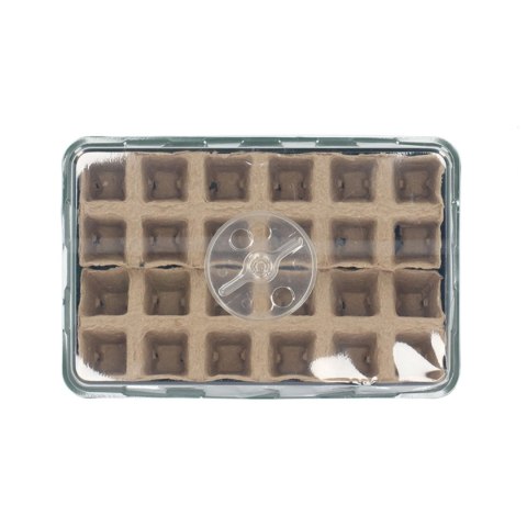 SZKLARNIA DO SADZONEK Z REGULOWANYMI OTWORAMI WENTYLACYJNYMI 30X20X10CM