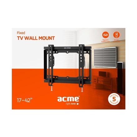 Acme Wall Mount, MTSF11, Fixed, 17-43 ", Maximum weight (capacity) 20 kg, Black, VESA 100x100, 200x100, 200x200 mm Acme Wall Mount, MTSF11, Fixed, 17-43 ", Maximum weight (capacity) 20 kg, Black, VESA 100x100, 200x100, 200x200 mm