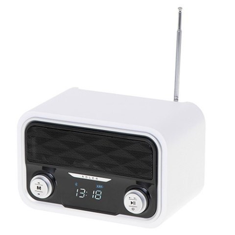 Adler Bluetooth Radio AD 1185 wyświetlacz LCD, wejście AUX, biały Adler Bluetooth Radio AD 1185 wyświetlacz LCD, wejście AUX, biały