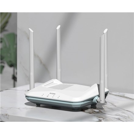 D-Link AX1500 Smart Router R15 802.11ax, 1200+300 Mbit/s, 10/100/1000 Mbit/s, Porty Ethernet LAN (RJ-45) 3, Obsługa sieci Mesh T D-Link AX1500 Smart Router R15 802.11ax, 1200+300 Mbit/s, 10/100/1000 Mbit/s, Porty Ethernet LAN (RJ-45) 3, Obsługa sieci Mesh T