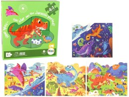 Puzzle 4 w 1 Dinozaur Jurassic Park