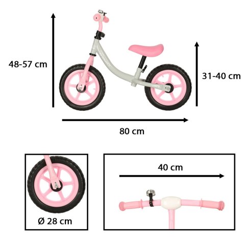 Rowerek biegowy Trike Fix Balance biało-różowy Rowerek biegowy Trike Fix Balance biało-różowy