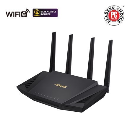 Asus Wireless Wifi 6 Dual Band Gigabit Router RT-AX58U 802.11ax, 2402+574 Mbit/s, 10/100/1000 Mbit/s, Porty Ethernet LAN (RJ-45) Asus Wireless Wifi 6 Dual Band Gigabit Router RT-AX58U 802.11ax, 2402+574 Mbit/s, 10/100/1000 Mbit/s, Porty Ethernet LAN (RJ-45)